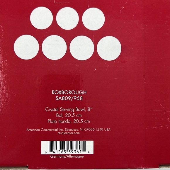 New in Box Crystal Serving Bowl By Mikasa - Picture 6 of 7